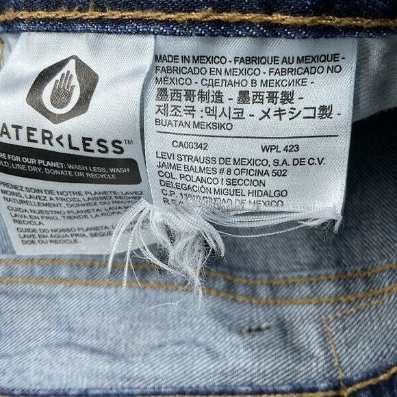 Levis 550 Jeans Relaxed Fit Tapered Leg Blue Heavy Denim Cotton Sz 40 X 32 Mens - Picture 7 of 10